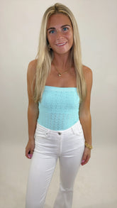 Floral Fantasy Lace Tube Top